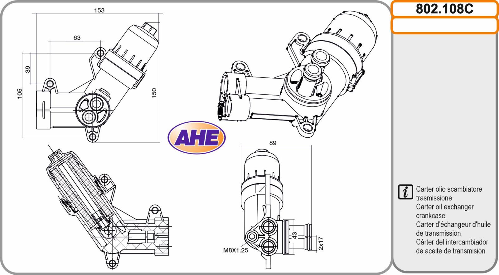 Carter Oil AUDI A4/A5/A6/A7/Q5 2.0/2.0TDi/2.8/3.0/3.0TDi/3.2 06.08-