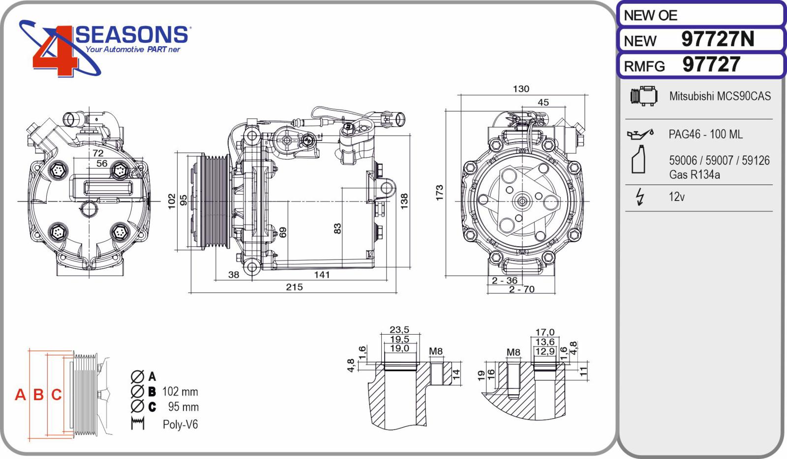 Cmp Rem CITROEN / PEUGEOT C-Crosser / 4007 2.2HDi 09.05-