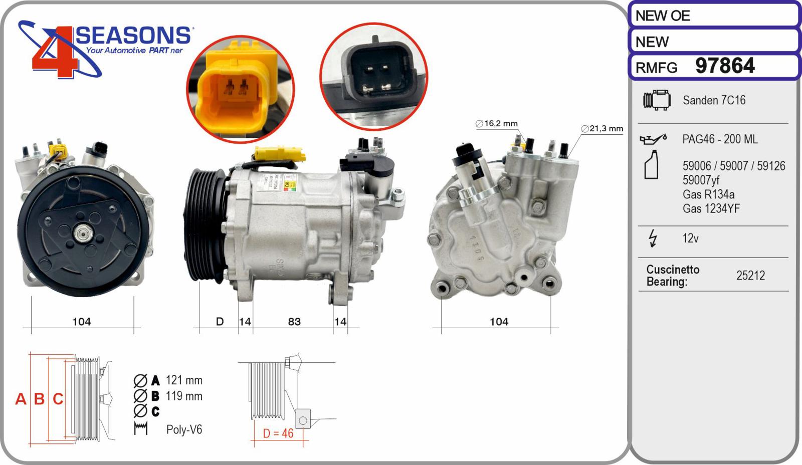 Cmp Rem CITROEN / PEUGEOT C5 / 407 / 607 2.7HDi / 3.0HDi 03.04-10.14