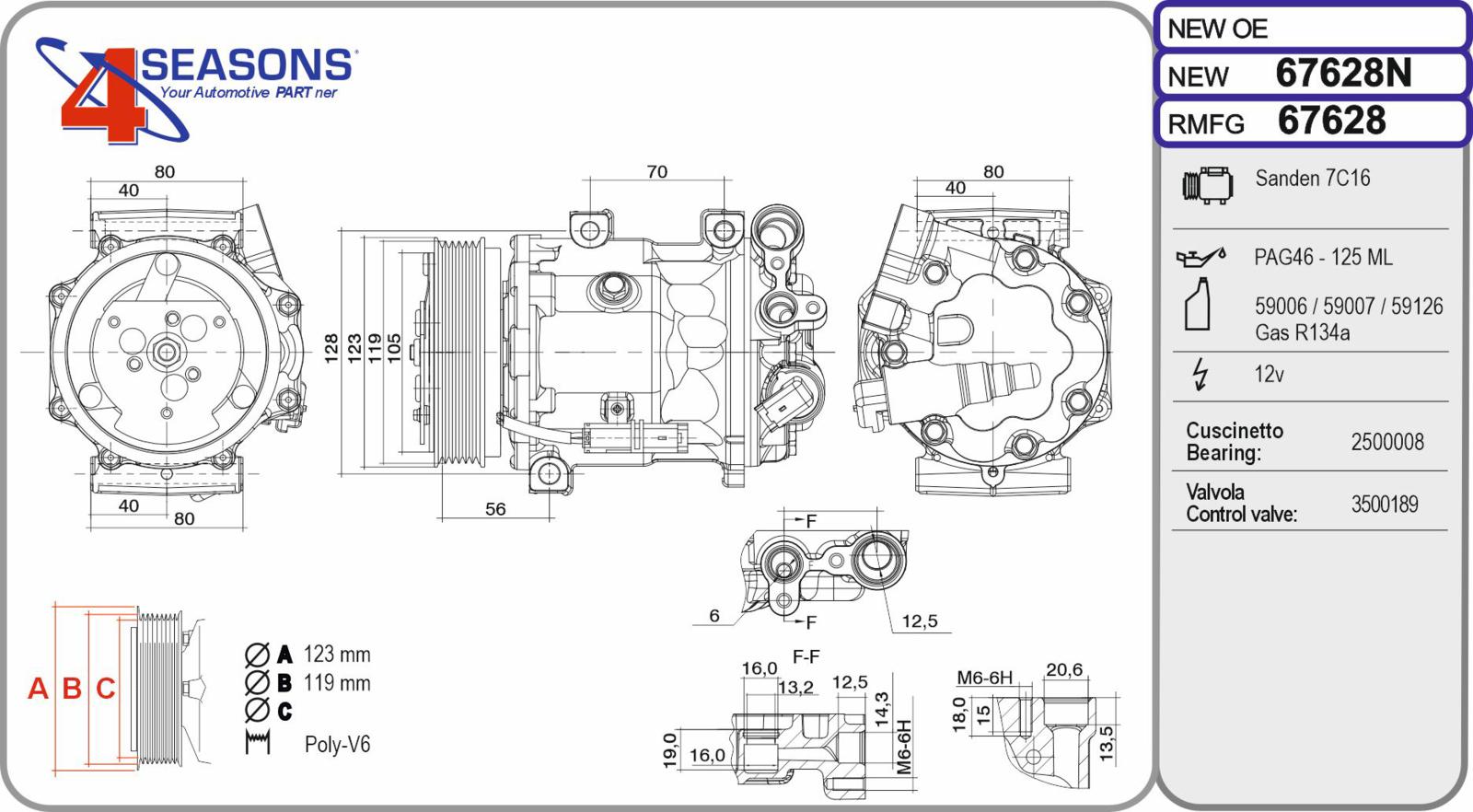 Cmp New CITROEN/PEUGEOT C5/C6/407/508/607 2.0HDi/2.2HDi 09.04-12.18