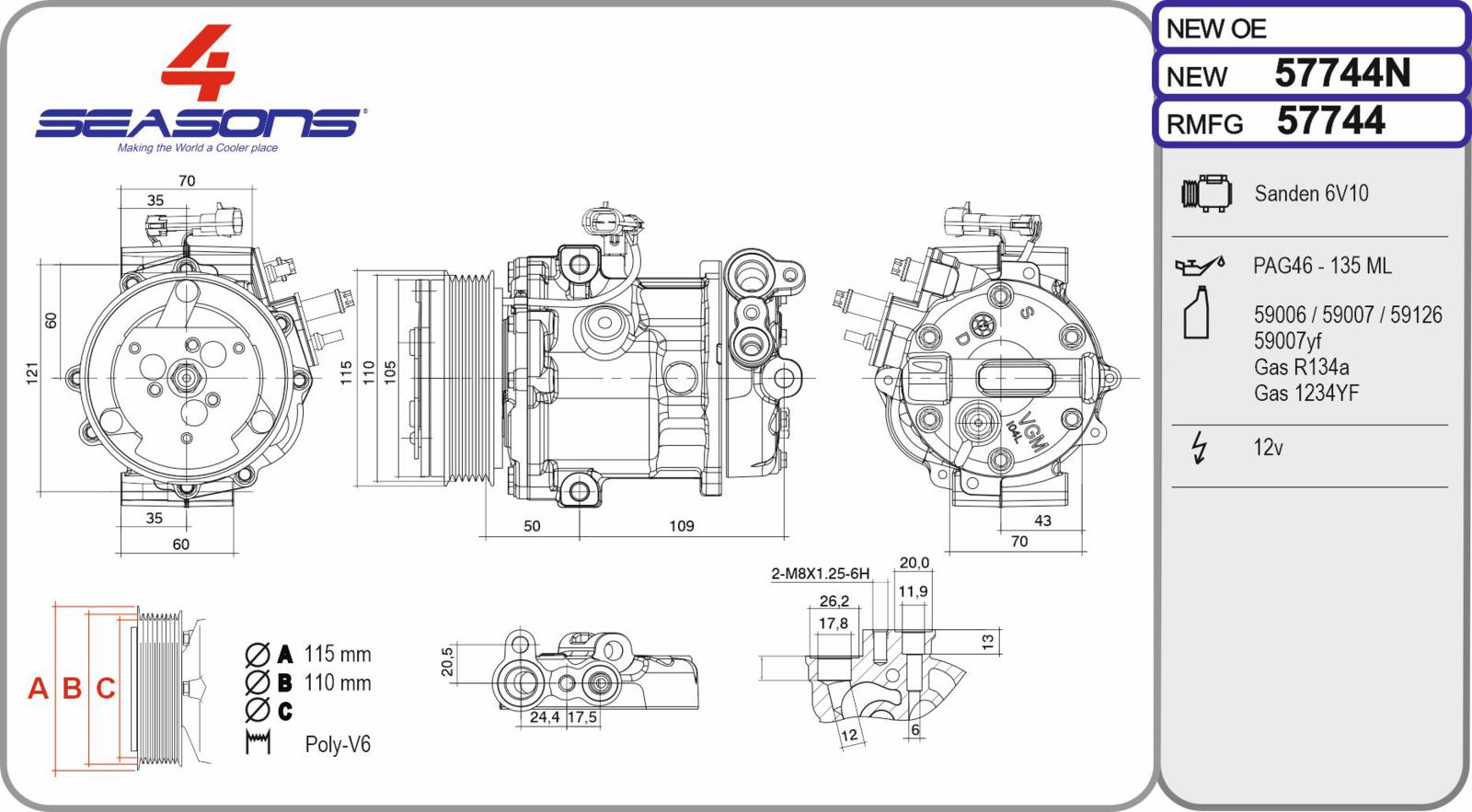 Cmp Rem OPEL Agila / Corsa / Meriva / Tigra 1.3CDTi 01.03-04.17