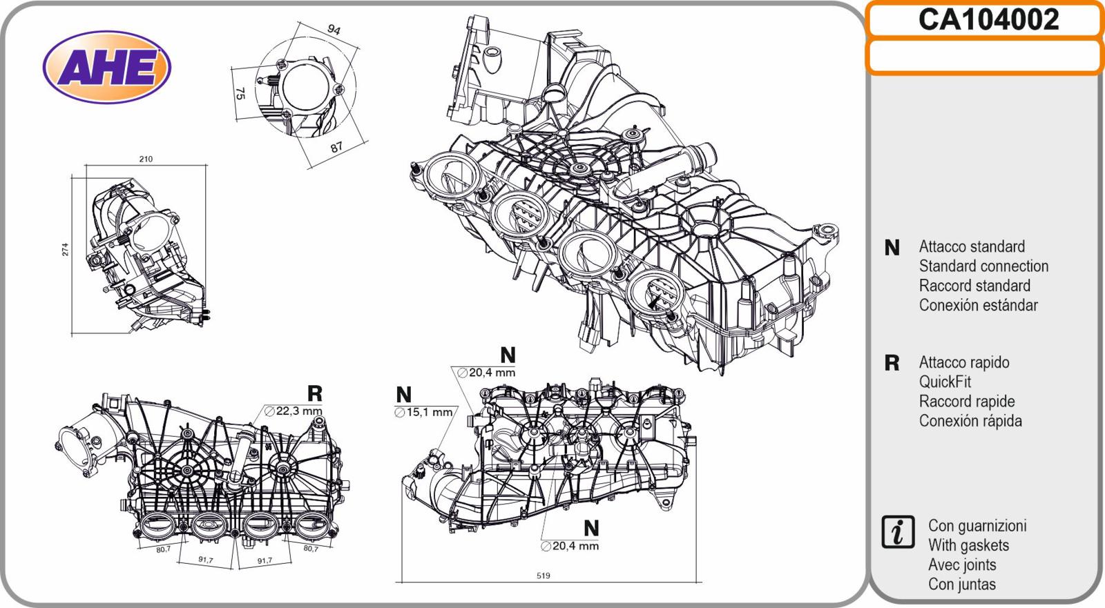 Coll. Asp. BMW serie 2 / 3 / 4 / 5 / 6 / X3 / X4 / Z4 20 / 30 05.18-
