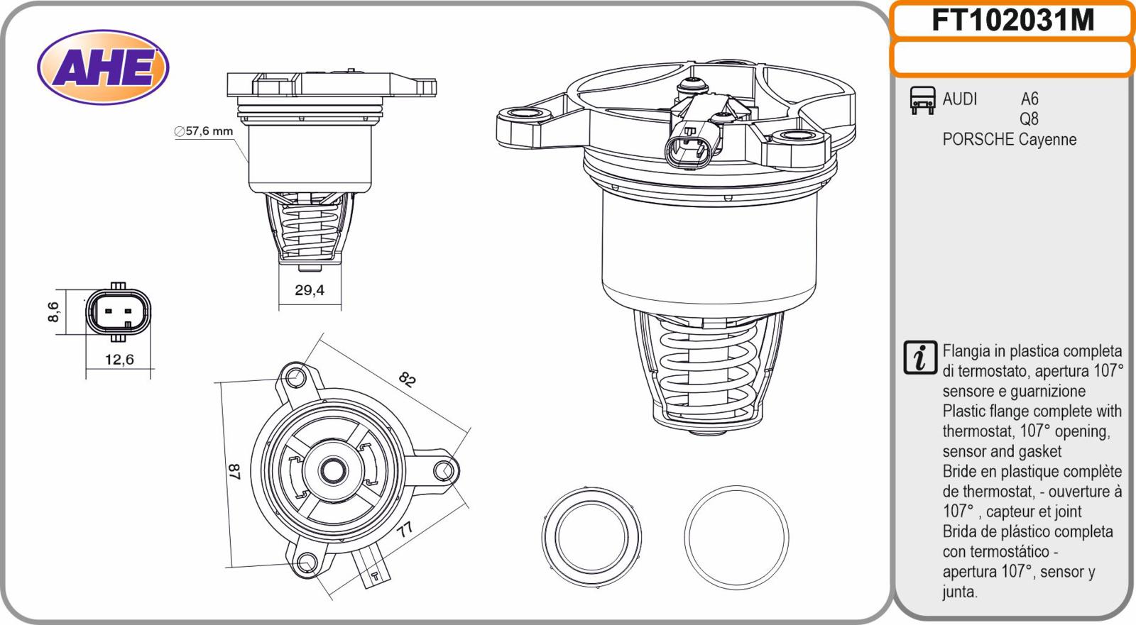 Fl. Term. AUDI / PORSCHE A6 / Q8 / Cayenne 4.0 / RS6 / SQ8 05.17-
