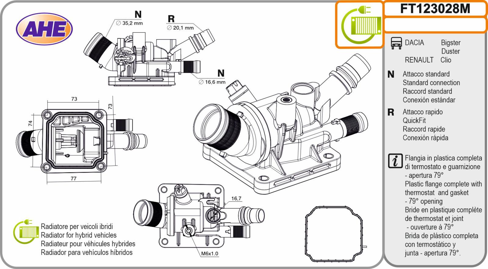 Fl. Term. DACIA / RENAULT Bigster / Duster / Clio 1.2 Hybrid 09.22-