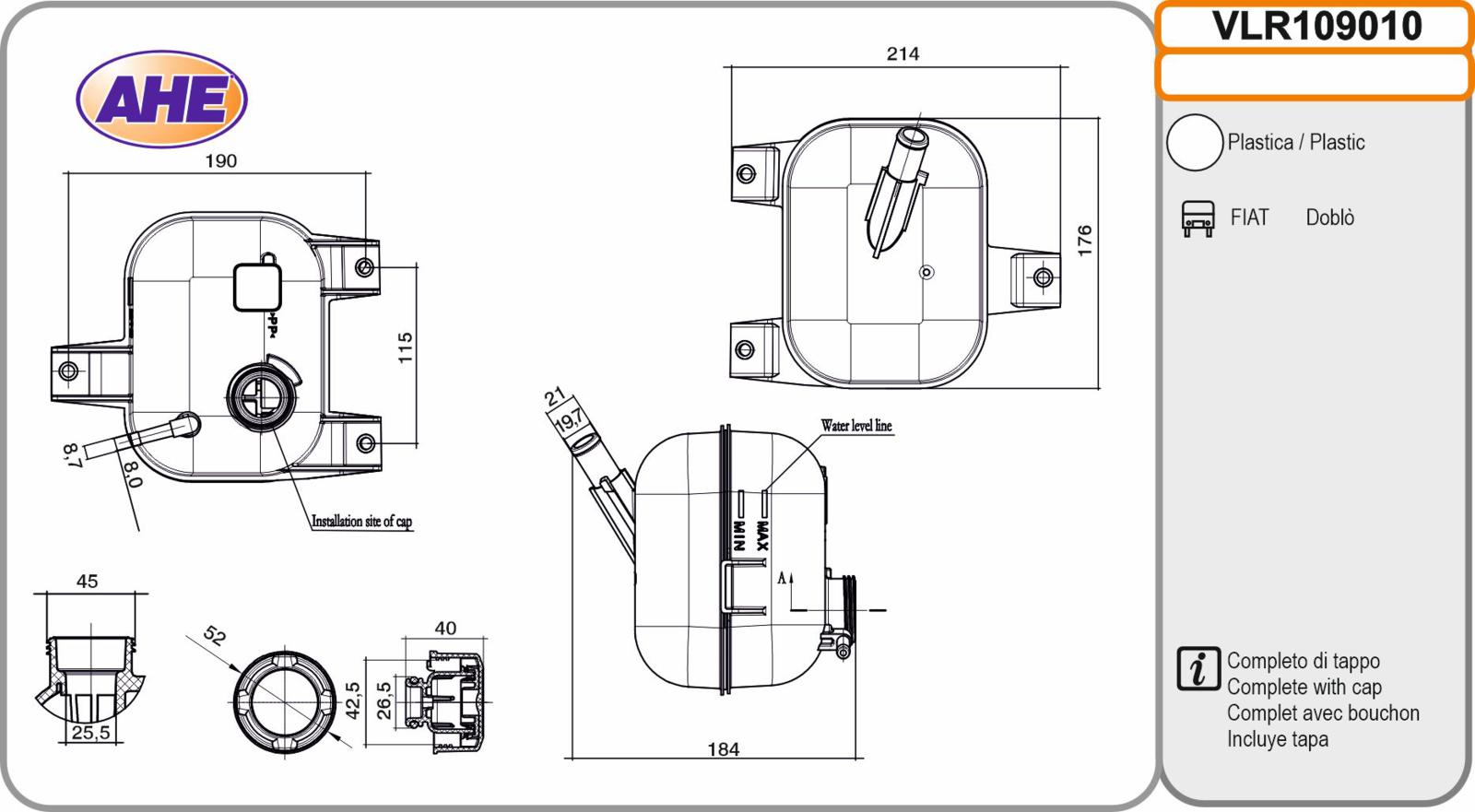 Vas. Liq. Ref. FIAT Doblo 1.2 / 1.3JTD / 1.4 / 1.6 / 1.9JTD 03.01-