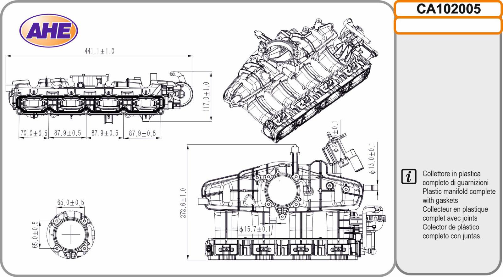 Coll. Asp. AUDI / VW A3 / Q3 / Golf / Tiguan 1.8 / 2.0 09.04-10.18