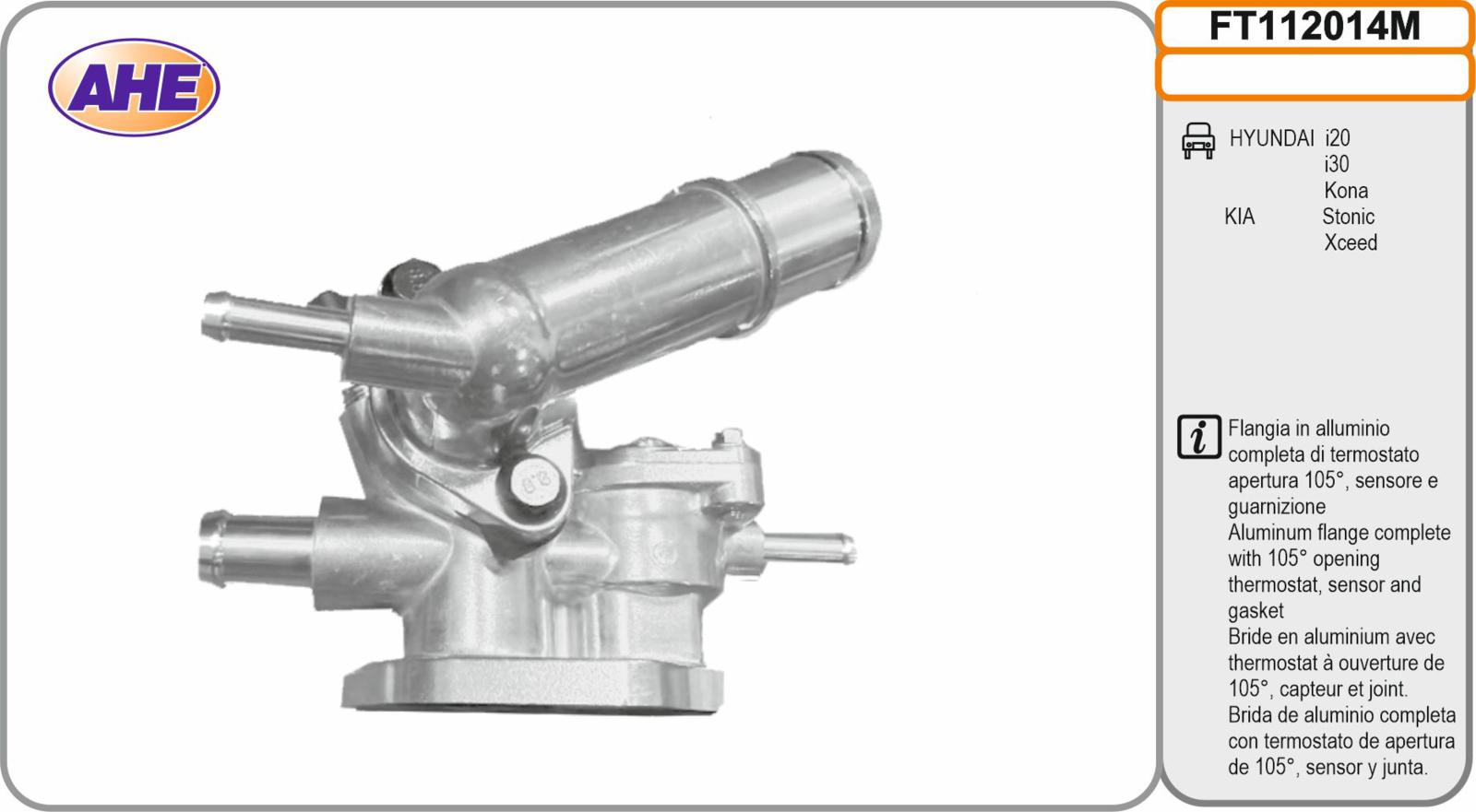 Fl. Term. HYUNDAI / KIA i20 / i30 / Kona / Stonic / Xceed 1.0 01.16-