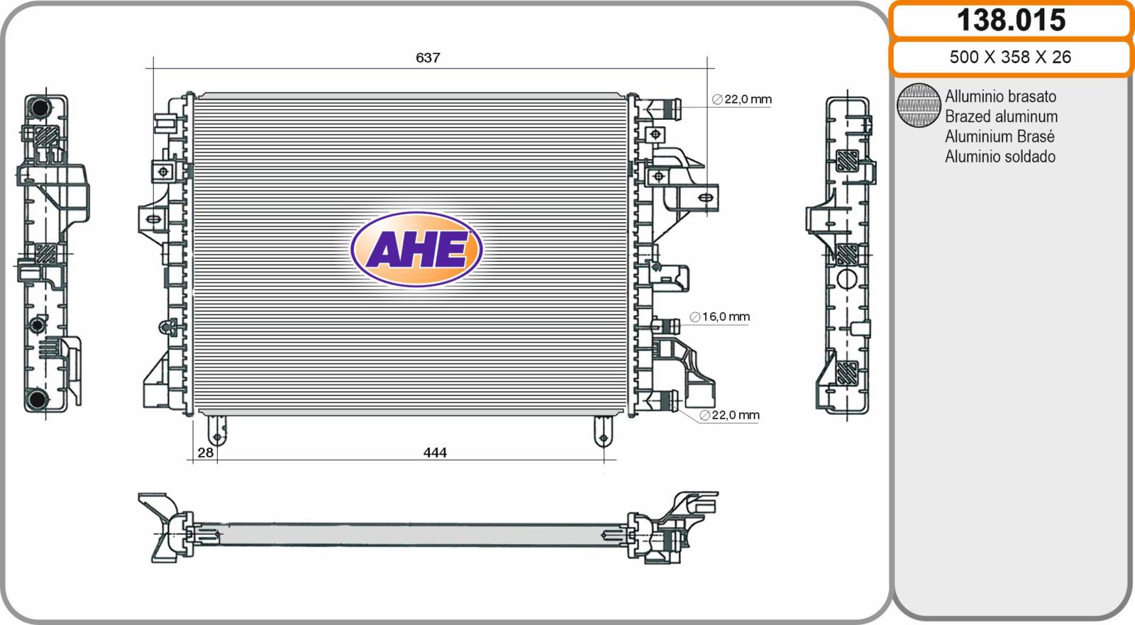 Rad. BT JAGUAR F-Type / XF / XJ / XJR / XKR 2.0 / 3.0 / 5.0 05.10-