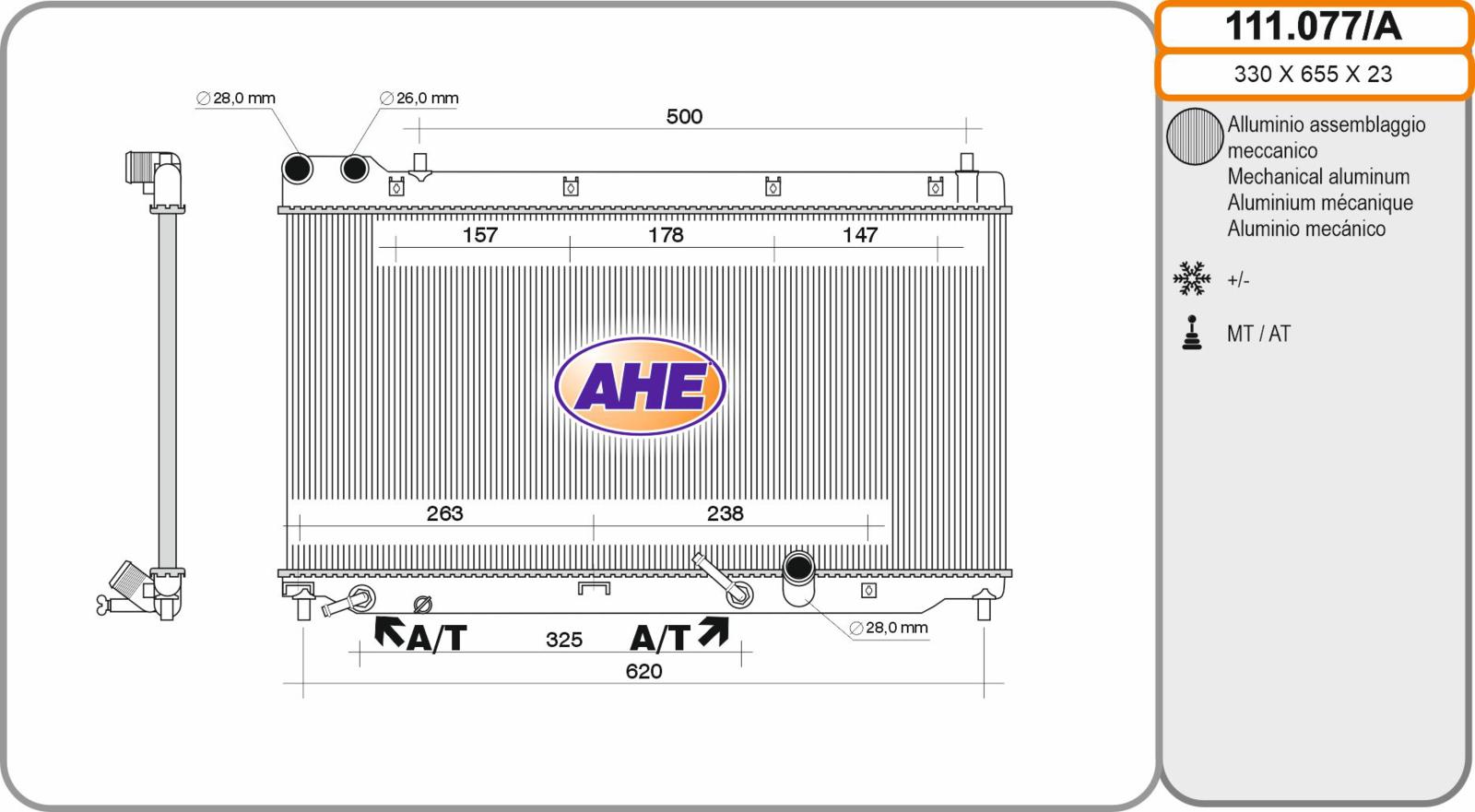 Rad. HONDA Jazz 1.2 / 1.3 M/AT 03.02-07.08