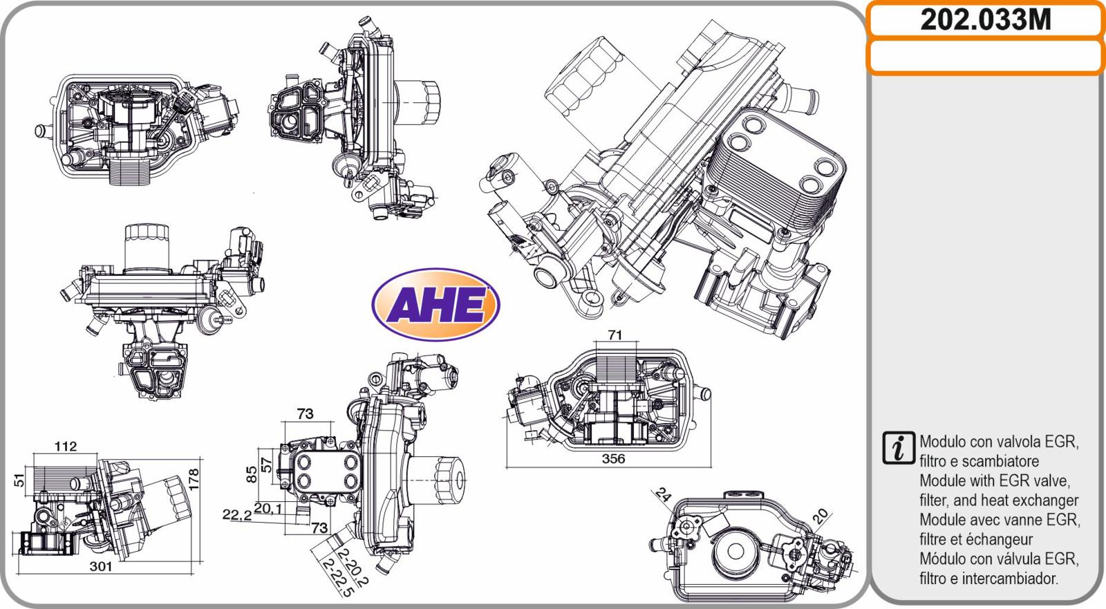 Mod. EGR VW Multivan / Transporter T5 2.0BiTDi 09.09-08.15