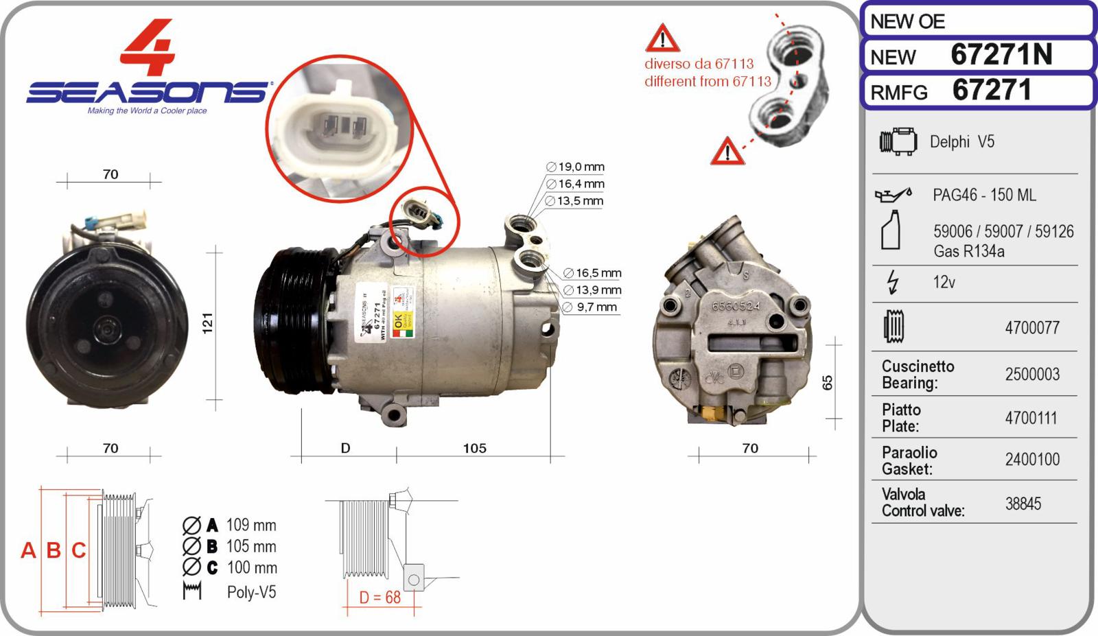 Cmp New OPEL Astra G / Zafira A 1.4 / 1.6 / 1.8 / 2.0 02.98-07.09